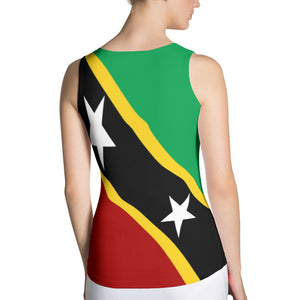 St. Kitts and Nevis Flag - Women's Fitted Tank Top - Properttees