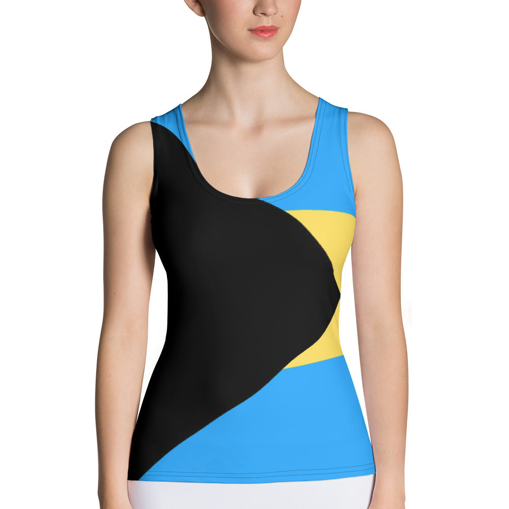 Bahamas Flag - Women's fitted tank top