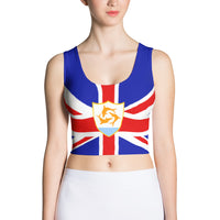 Anguilla Flag - Women's Fitted Crop Top - Properttees