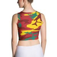 Grenada Camouflage - Women's Fitted Crop Top - Properttees
