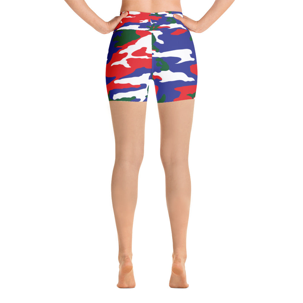 British Virgin Islands Camouflage - Yoga Shorts - Properttees