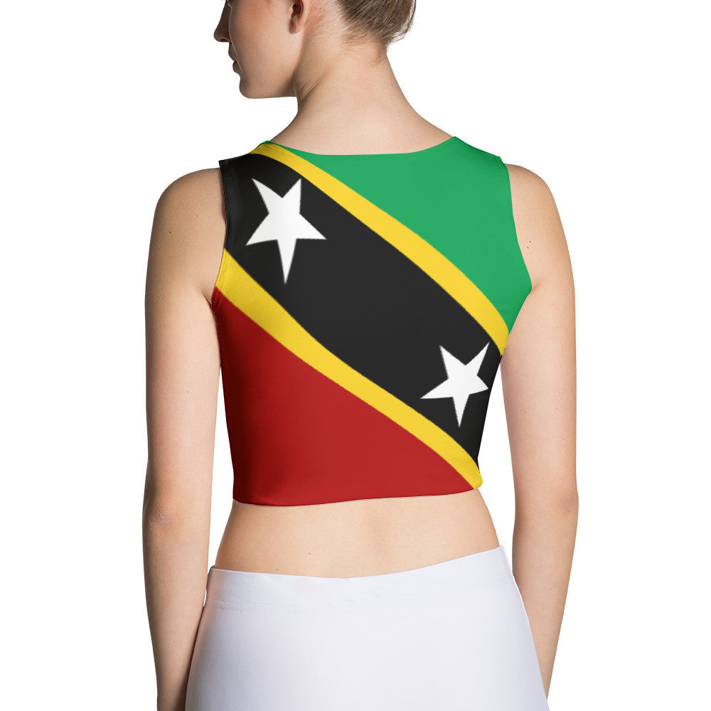 St. Kitts and Nevis Flag - Women's Fitted Crop Top - Properttees