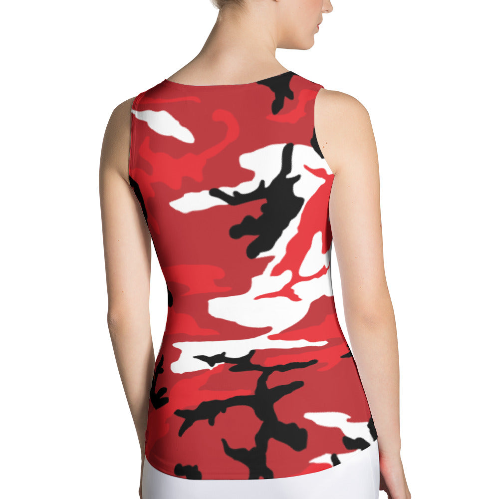 Trinidad and Tobago Camouflage - Women's Fitted Tank Top