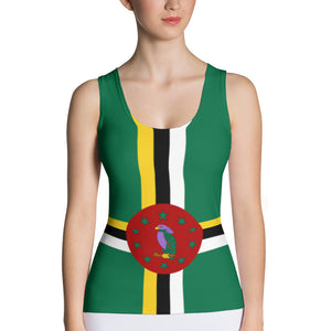 Dominica Flag - Women's Fitted Tank Top - Properttees