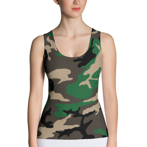 Camouflage - Women's Fitted Tank Top - Properttees