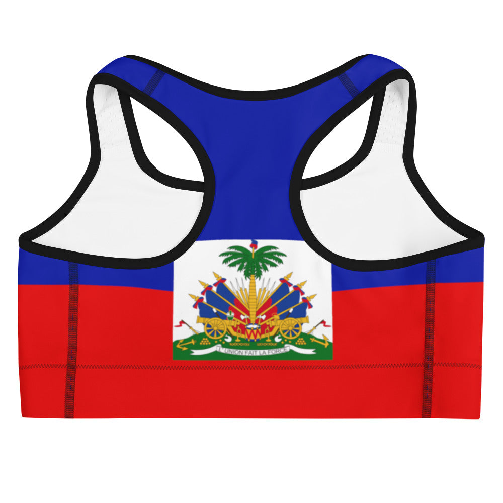 Haiti Flag - Sports bra