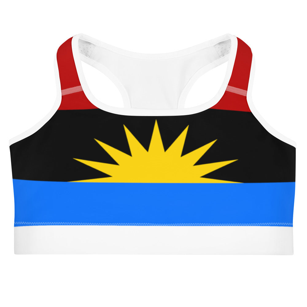 Antigua Flag - Sports bra - Properttees